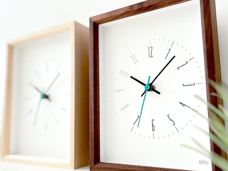 加藤木工が作る日本製おしゃれインテリア電波置き時計