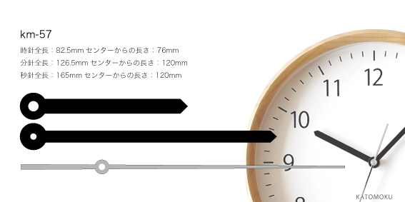 加藤木工で製作販売している時計針