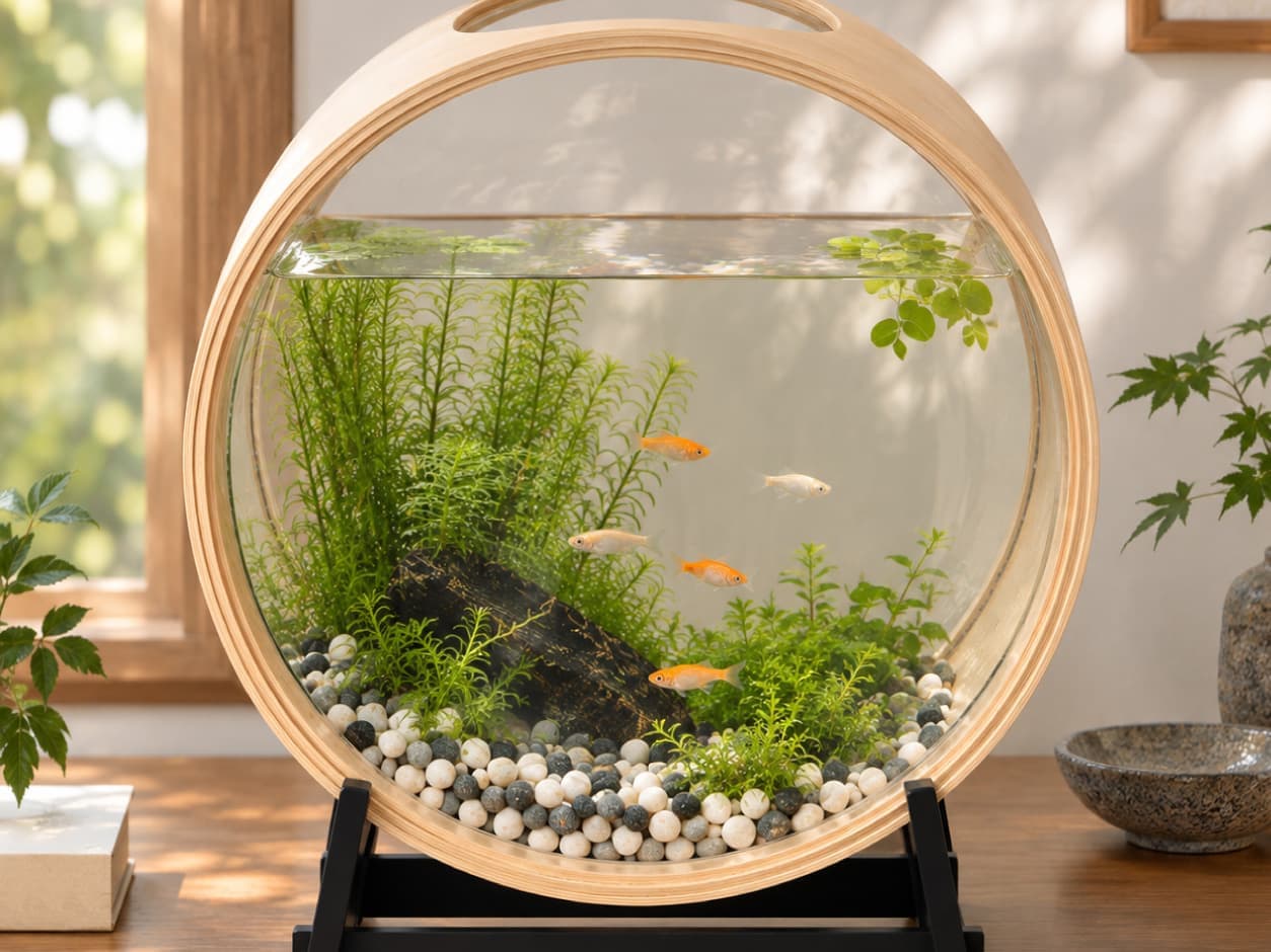 水槽 すいそう アクアリウム aquarium 金魚 メダカ 熱帯魚 ペット 木の水槽 木製 曲げわっぱ 伝統 レトロ 昭和 大正 ロマン 風情 和室 洋室 応接間 居間 玄関 旅館 料亭 ホテル 宿 レストラン 古民家 ゲストハウス 高級 インテリア 日本 伝統文化 曲木 岐阜県 郡上市 郡上八幡 木工 日本 国内生産
