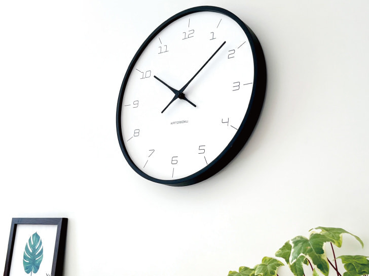 時計 掛け時計 壁掛け時計 木の時計 木製 ガラスなし 静音 静か 曲げわっぱ 安心 安全 防災 地震対策 ブラック 黒 カラー シンプル インテリア 雑貨 サイズ 国産 岐阜県 郡上おどり 郡上八幡