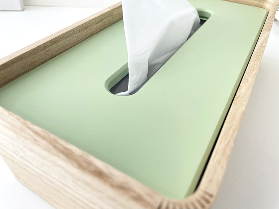 ティッシュケース 木 シンプル おしゃれ ピスタチオグリーン シエラブルー くすみカラー パステルカラー インテリア