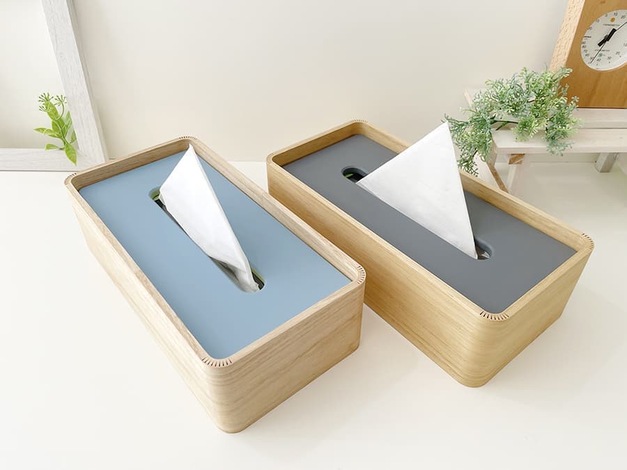 ティッシュケース 木 シンプル おしゃれ ピスタチオグリーン シエラブルー くすみカラー パステルカラー インテリア