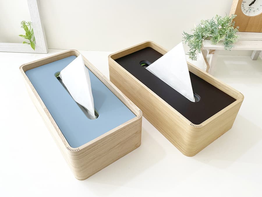 ティッシュケース 木 シンプル おしゃれ ピスタチオグリーン シエラブルー くすみカラー パステルカラー インテリア