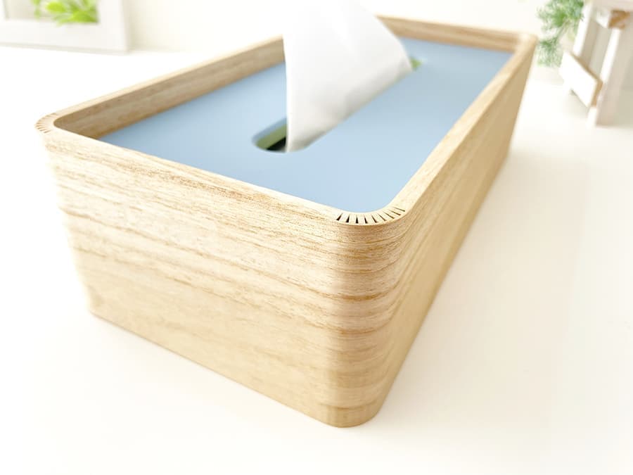 ティッシュケース 木 シンプル おしゃれ ピスタチオグリーン シエラブルー くすみカラー パステルカラー インテリア