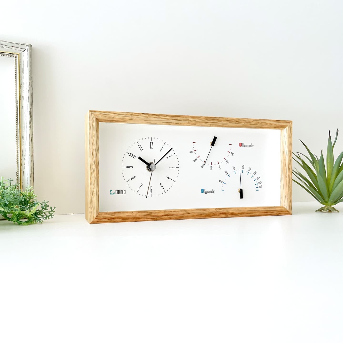 湿度、温度計機付き置き時計