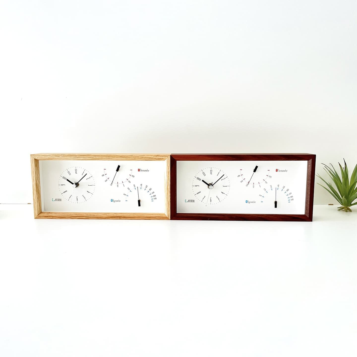 湿度、温度計機付き置き時計