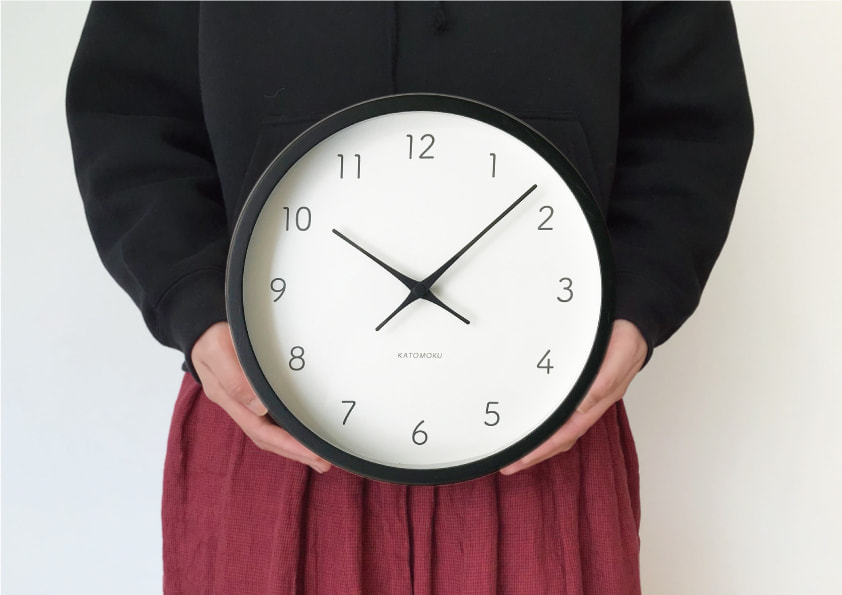 時計 掛け時計 壁掛け時計 木の時計 木製 雑貨 インテリア 丁寧な暮らし 無垢材 オシャレ 北欧 かわいい シンプル 国産 岐阜県 郡上八幡 ブラック 黒 サイズ