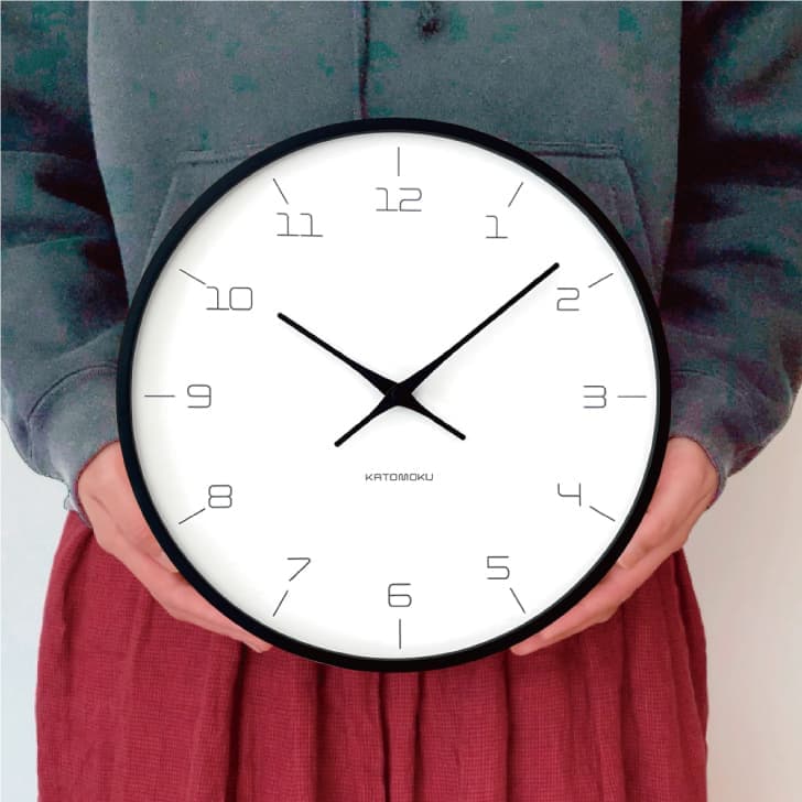 時計 掛け時計 壁掛け時計 木の時計 木製 ガラスなし 静音 静か 曲げわっぱ 安心 安全 防災 地震対策 ブラック 黒 カラー シンプル インテリア 雑貨 サイズ 国産 岐阜県 郡上八幡