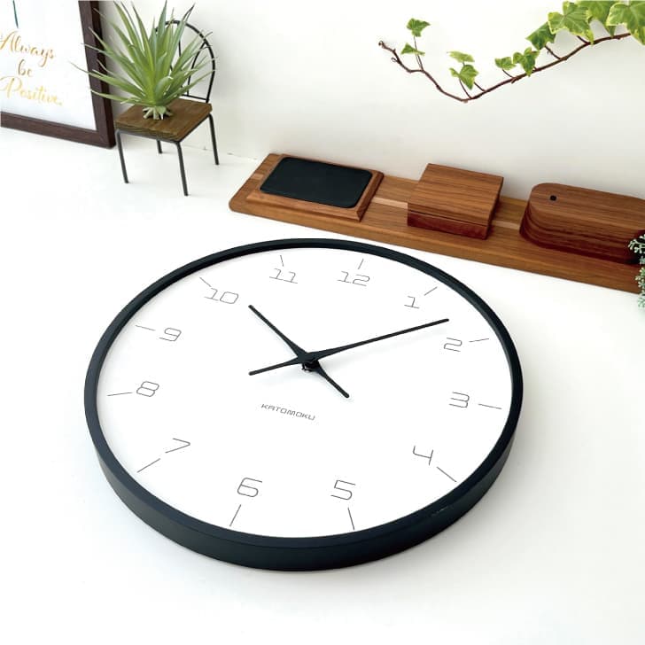 時計 掛け時計 壁掛け時計 木の時計 木製 ガラスなし 静音 静か 曲げわっぱ 安心 安全 防災 地震対策 ブラック 黒 カラー シンプル インテリア 雑貨 サイズ 国産 岐阜県 郡上八幡