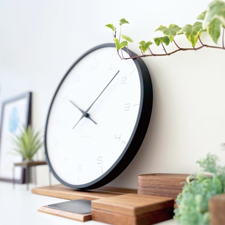 時計 掛け時計 壁掛け時計 木の時計 木製 ガラスなし 静音 静か 曲げわっぱ 安心 安全 防災 地震対策 ブラック 黒 カラー シンプル インテリア 雑貨 サイズ 国産 岐阜県 郡上八幡