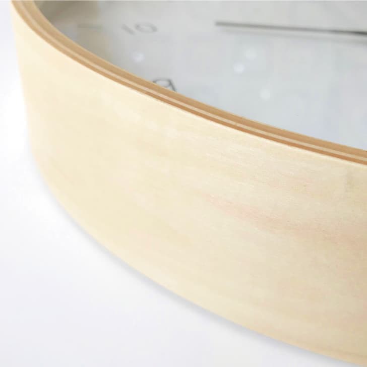 時計 掛け時計 壁掛け時計 電波時計 木の時計 国産 日本 岐阜県 郡上八幡 インテリア 雑貨 丁寧な暮らし 北欧 シンプル オシャレ 静音 静か 自動受信 時刻修正 自動 便利 簡単 SEIKO 無垢材 天然素材 新生活 模様替え 引っ越し お祝い プレゼント ギフト 贈り物 寝室 ベッドルーム 書斎 グレー ナチュラル ブラウン カラー 曲げわっぱ 30cm